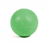 CCA Termoplastik Pati Desenli Sert Köpek Oyun Topu 6 cm Yeşil