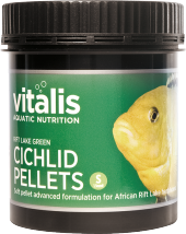 Vitalis - Rift Lake Cichlid Pellets Green 300 gr Small 1.5 mm Bitkisel Çiklet Yemi