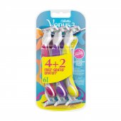 Gillette Venus 3 Simply Kullan At Kadın Traş Bıçağı 4+2 Li Renkli