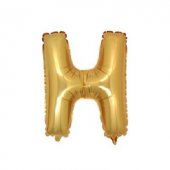 H Harfi Altın Folyo Balon 40 inç (100 cm)