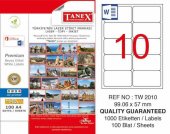 Tanex 99.06x57 mm Laser Etiket Tw-2010
