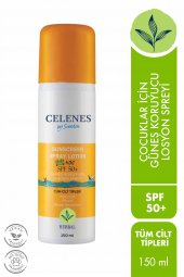 Celenes Herbal Güneş Koruyucu Losyon Sprey 50 Spf 150ml/ Çocuk / Tüm Cilt Tipleri
