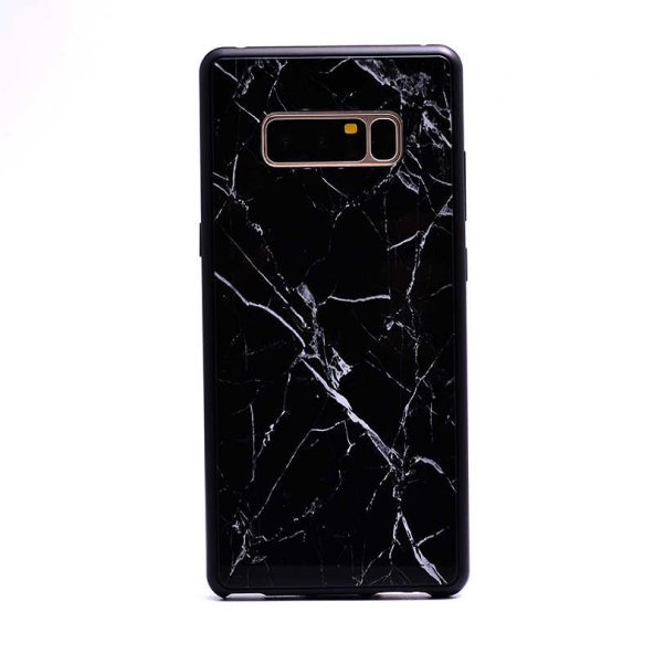 Galaxy Note 8 Kılıf Zore Mermerli Devrim Cam Kapak