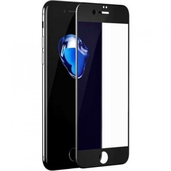 KNY Apple İphone 7 İçin Full Yapışan 5D Fiber Nano Siyah Siyah