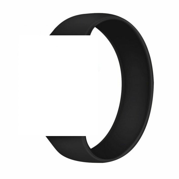 KNY Apple Watch 44 MM İçin Solo Loop Silikon Kayış-Kordon Small Siyah