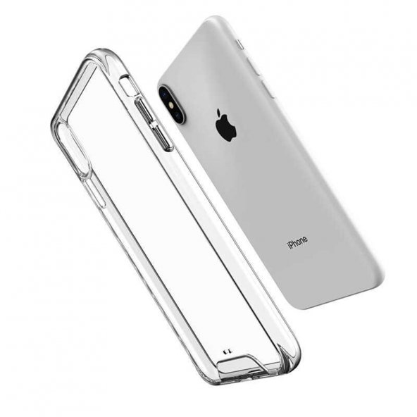 Apple iPhone XS Max Kılıf Şeffaf Gard Silikon Kapak Darbe Emici Özellikli
