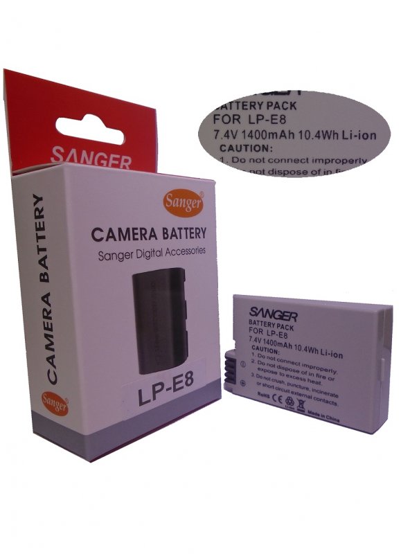 SANGER Sanger LP-E8 Canon EOS 700D Fotoğraf Makinesi İçin Lion Batarya