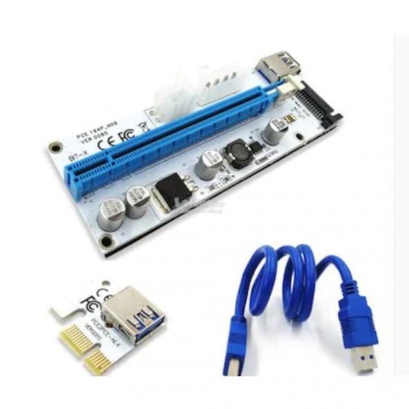 S-LINK SL-EX10 PCI-E 1X= 16X SATA 6PIN RISER KART