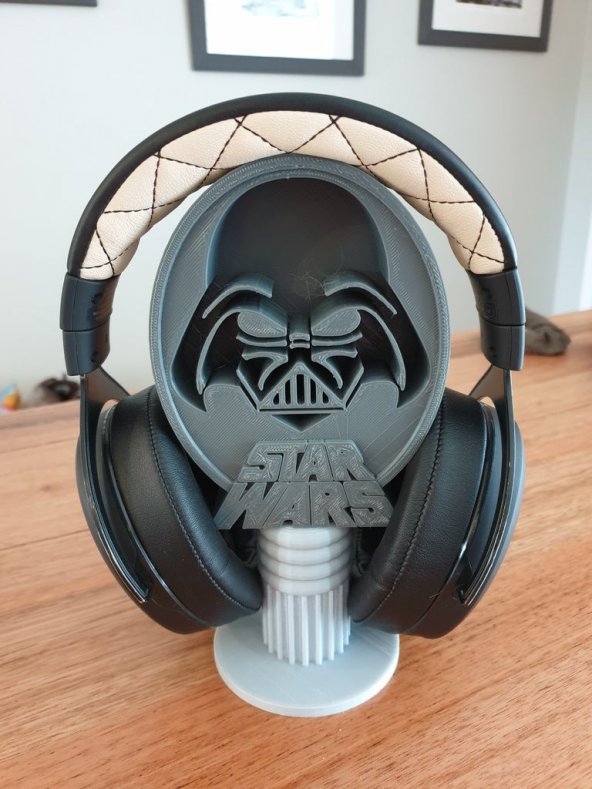 3D Baskı Masaüstü Kulaklık Standı Star Wars Darth Vader Model 05
