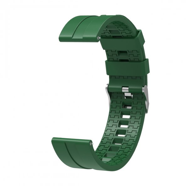 KNY Samsung Galaxy Watch 4 40 MM (20mm) İçin Standart Silikon Kayış-Kordon Yeşil