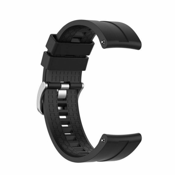 KNY Huawei Watch 3 Pro (22mm) İçin Standart Silikon Kayış-Kordon Siyah