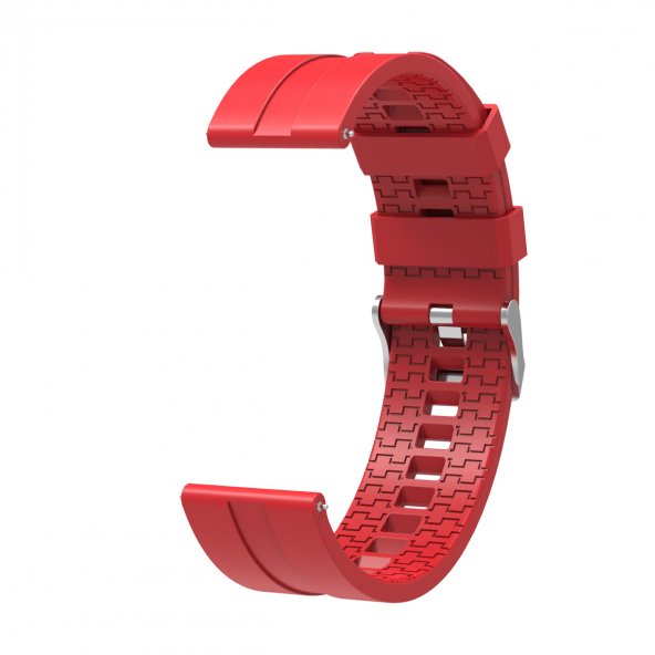 Pilanix Huawei Watch 3 (22mm) İçin Standart Silikon Kayış-Kordon Kırmızı
