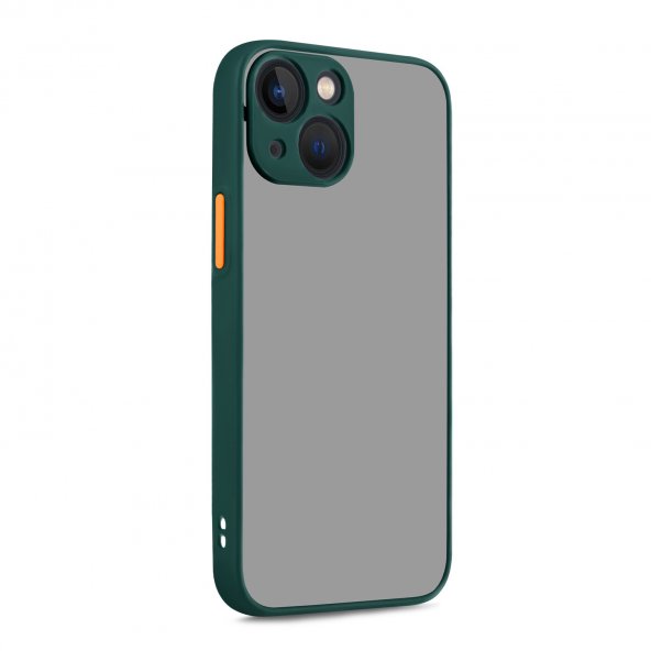 Pilanix Apple İphone 13 Kılıf Silikon Kenarlı Kamera Korumalı Hux Kapak Yeşil