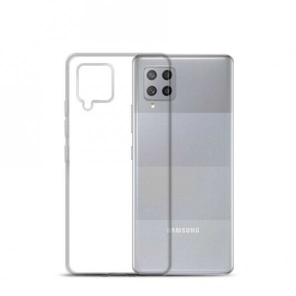 Samsung Galaxy M22 Kılıf Şeffaf Süper Silikon Kapak Darbe Emici Özellikli