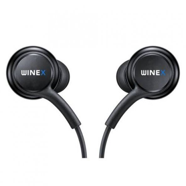Winex Type-C Mikrofonlu Kablolu Kulaklık Siyah