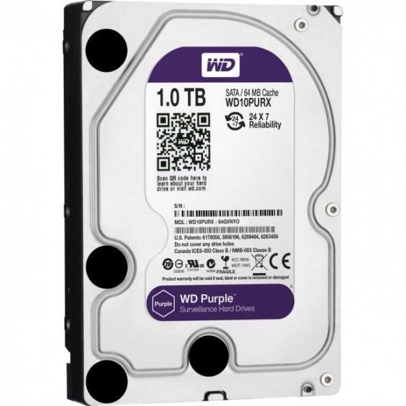 Western Digital Purple WD10PURX 3.5" 1 TB SATA 3 HDD