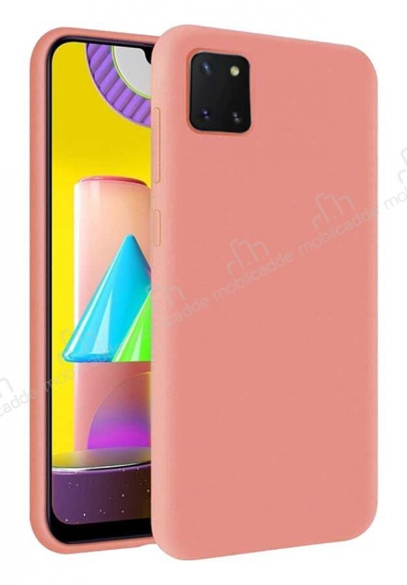 Eiroo Lansman Samsung Galaxy Note 10 Lite Pembe Silikon Kılıf JR9661