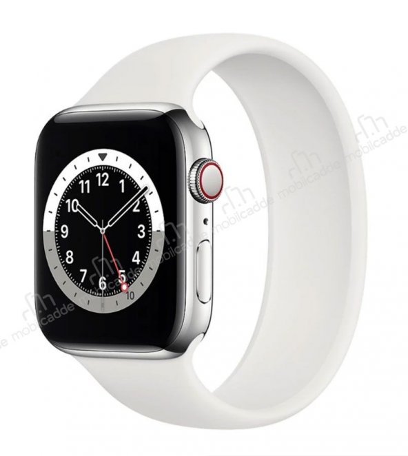 Apple Watch Solo Loop Beyaz Silikon Kordon 40mm
