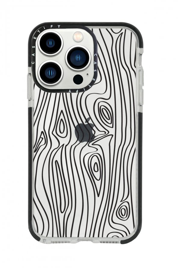 iPhone 13 Pro Wooden Casetify Darbe Emci Silikonlu Telefon Kılıfı