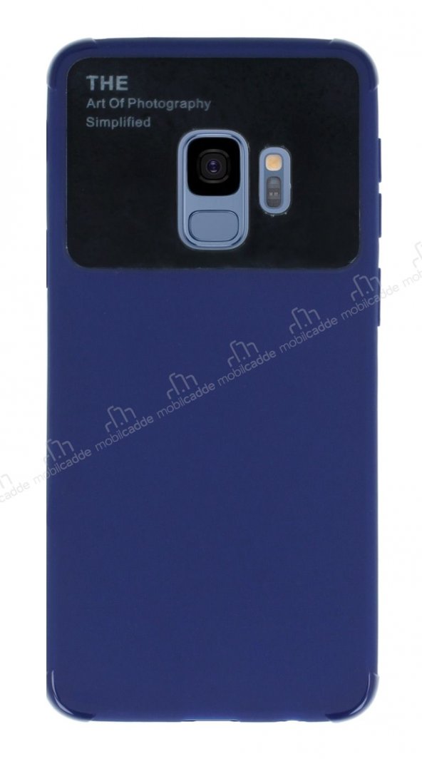 Eiroo Simplified Samsung Galaxy S9 Lacivert Silikon Kılıf