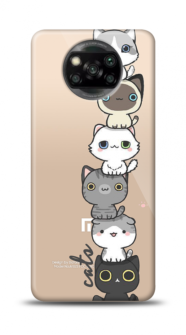 Xiaomi Poco X3 Lovely Cats Kılıf