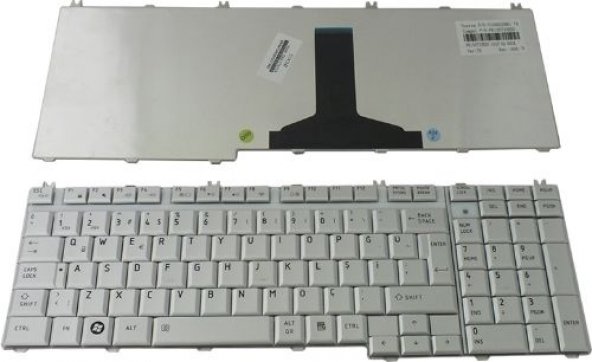 Toshiba P300 A500 A505 A505D Notebook Klavye / Silver TR