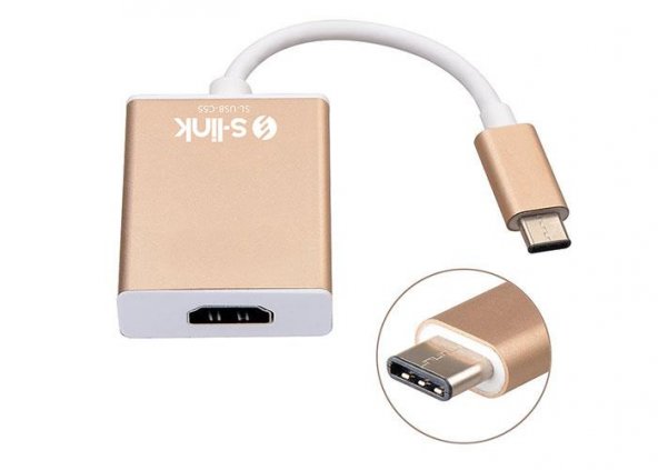 USB Type-C Erkek Giriş - HDMI Dişi Çıkış Çevirici Kablo