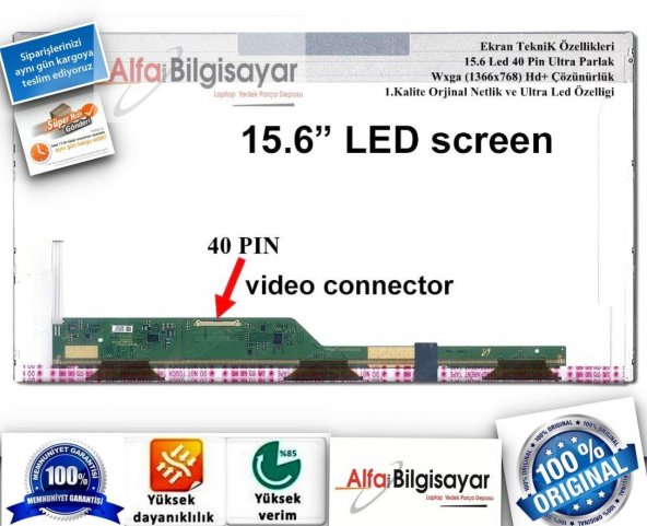 B156XTN02.0 B156XTN02.1 Lcd Panel Led Ekran 15.6" Laptop Ekranı Orjınal Sıfır