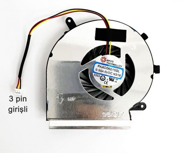 SI GE62 GL62 GE72 CPU 3pinli Fan işlemci Soğutucu Fanı