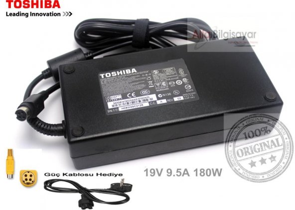 Toshiba 4pin Giriş 180w 19v 9.5A Adaptör X serisi - PA3546U