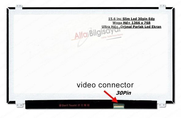 HP Pavilion 15-ab106nt (T9Q80EA) uyumlu Ekran Lcd Panel 15.6 30 pin Slim Led
