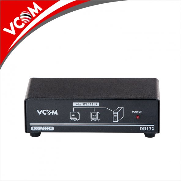 Vcom 1-2 Port 350MHZ Metal Vga Splitter