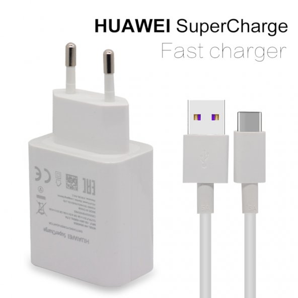 Day Orjinal Huawei Y5 Prime 2018 Super Charge 4A 40W Hızlı Şarj Cihazı ve Micro USB Data Kablosu