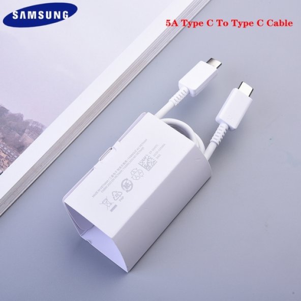 Day Samsung Galaxy S10 Lite 25W ve 45W Ep-dn980bwe 5a Type c To Type c Hızlı Şarj ve Data Kablosu