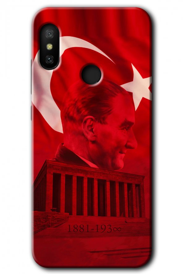 Redmi Note 6 Pro Kılıf HD Desen Baskılı Arka Kapak - Anıtkabir Atatürk