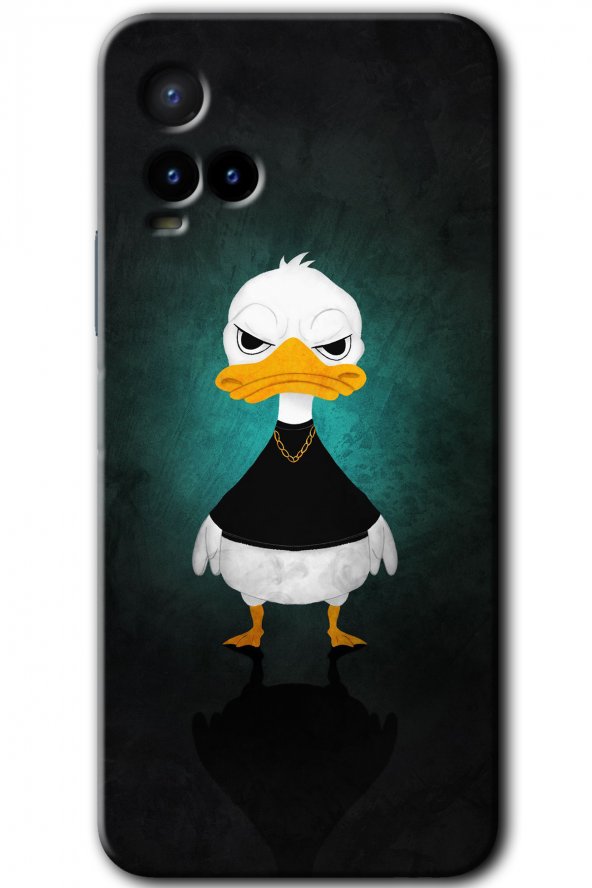 Vivo Y21 Kılıf HD Desen Baskılı Arka Kapak - Angry Duck