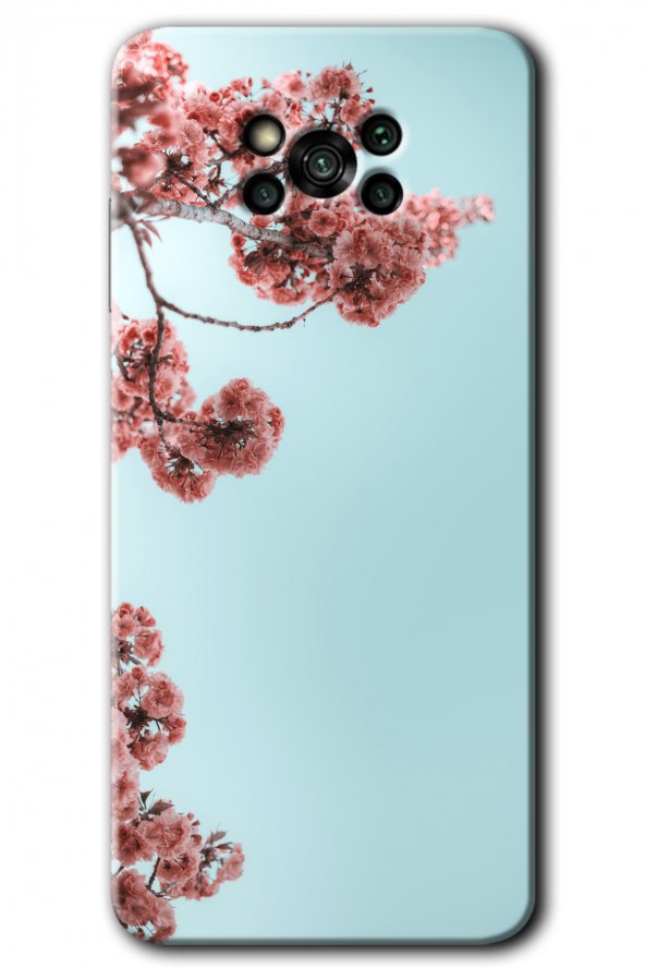 Poco x3 NFC Kılıf HD Desen Baskılı Arka Kapak - Japon Çiçeği