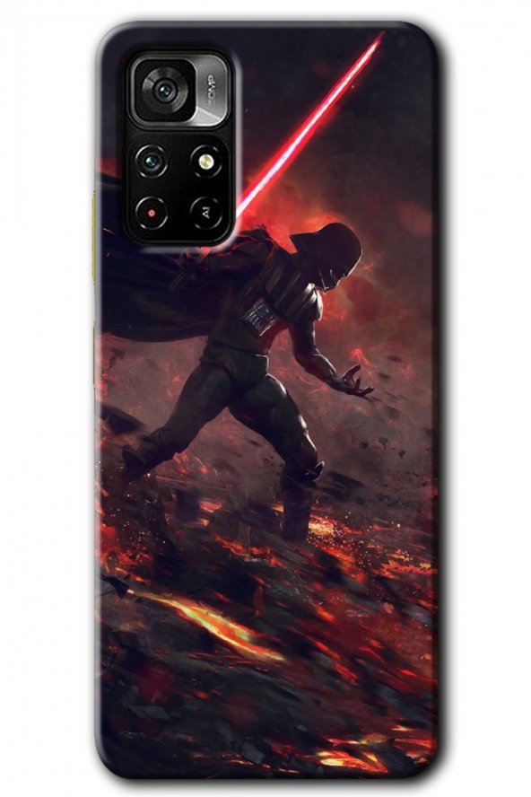 Redmi Note 11T Kılıf HD Desen Baskılı Arka Kapak - Darh Vader Wars