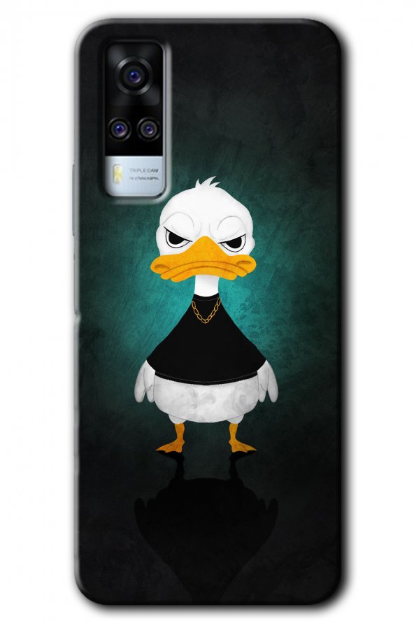 Vivo Y51a Kılıf HD Desen Baskılı Arka Kapak - Angry Duck