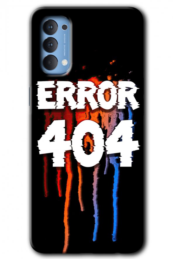 Oppo Reno 4 Kılıf HD Desen Baskılı Arka Kapak - 404 Error