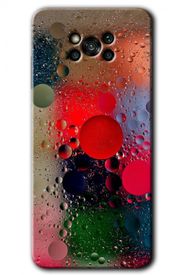 Poco x3 NFC Kılıf HD Desen Baskılı Arka Kapak - Wet Bubbles