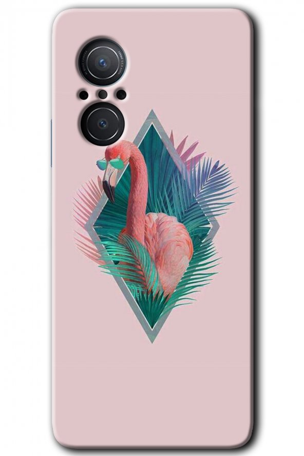 Huawei Nova 9 SE Kılıf HD Desen Baskılı Arka Kapak - Flamingo