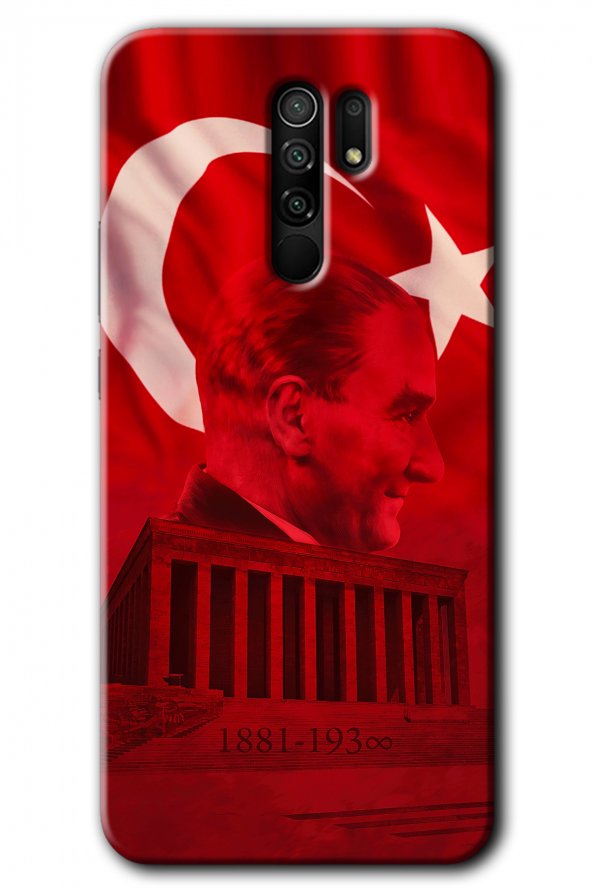 Redmi 9 Kılıf HD Desen Baskılı Arka Kapak - Anıtkabir Atatürk