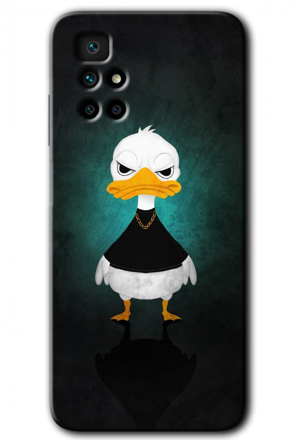 Redmi 10 Kılıf HD Desen Baskılı Arka Kapak - Angry Duck