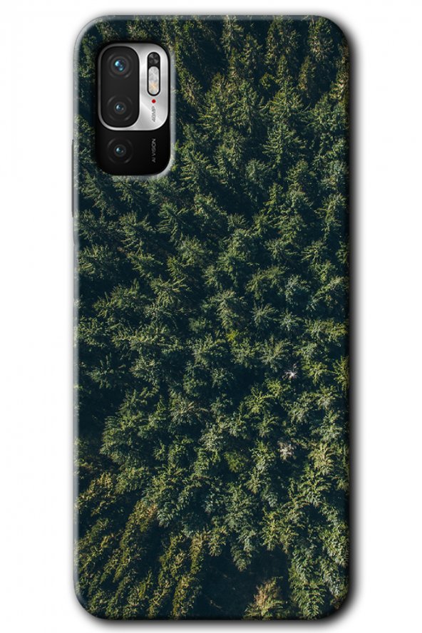 Poco M3 Pro Kılıf HD Desen Baskılı Arka Kapak - Çam Ağacı Ormanı