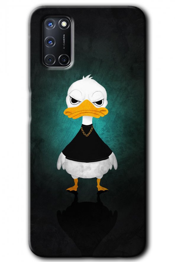 Oppo A72 Kılıf HD Desen Baskılı Arka Kapak - Angry Duck