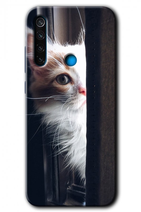 Redmi Note 8T Kılıf HD Desen Baskılı Arka Kapak - Kedi Bakışı
