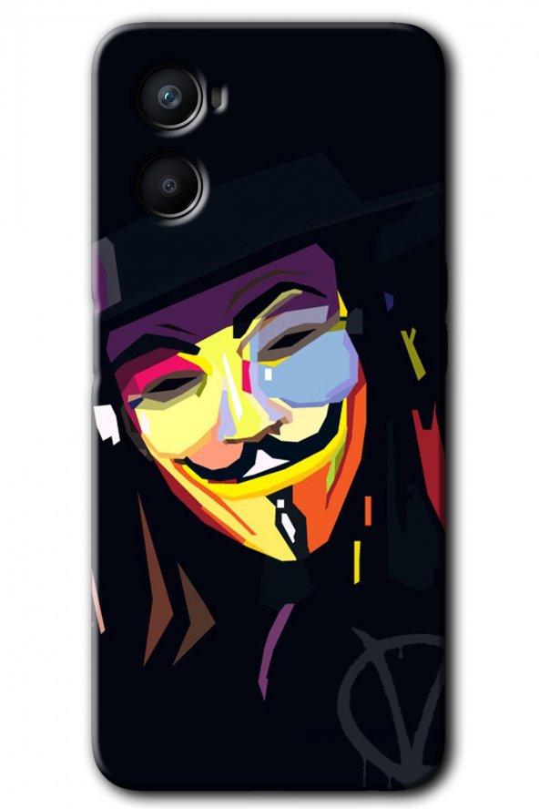 Oppo A96 Kılıf HD Desen Baskılı Arka Kapak - Vendetta