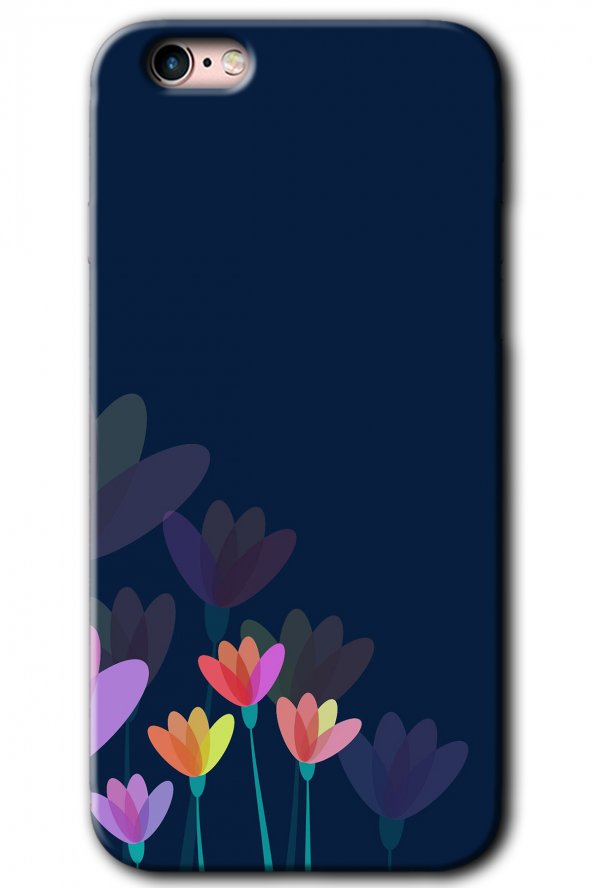 iPhone 6s Plus Kılıf HD Desen Baskılı Arka Kapak - Çizim Çiçekleri