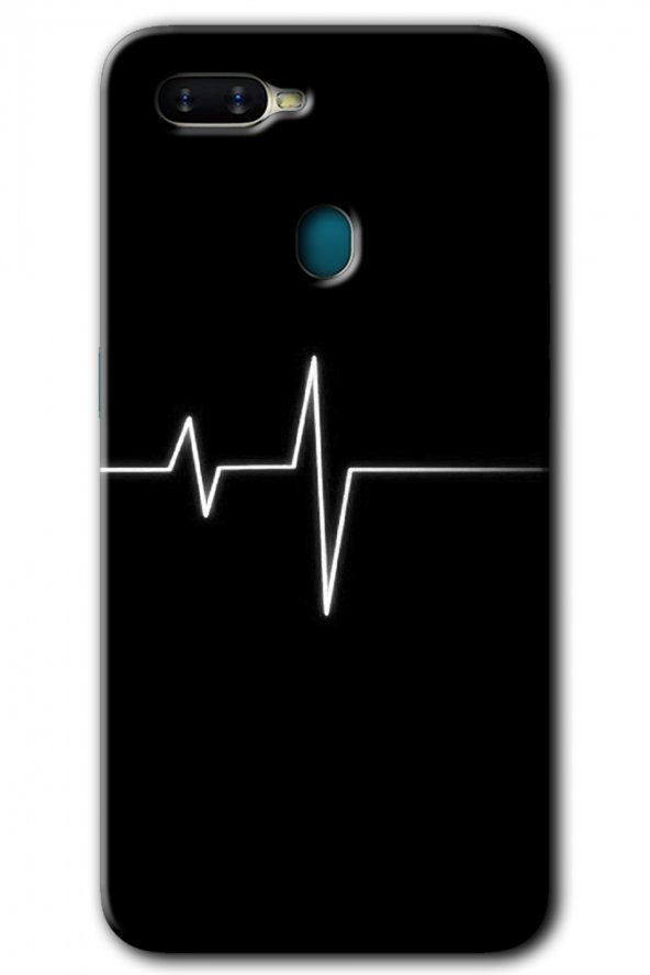 Oppo A5s Kılıf HD Desen Baskılı Arka Kapak - Heart Rytm